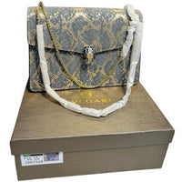 Thumbnail for The Bag Couture Handbags, Wallets & Cases BVLGARI Serpenti Cabochon Shoulder Bag Grey