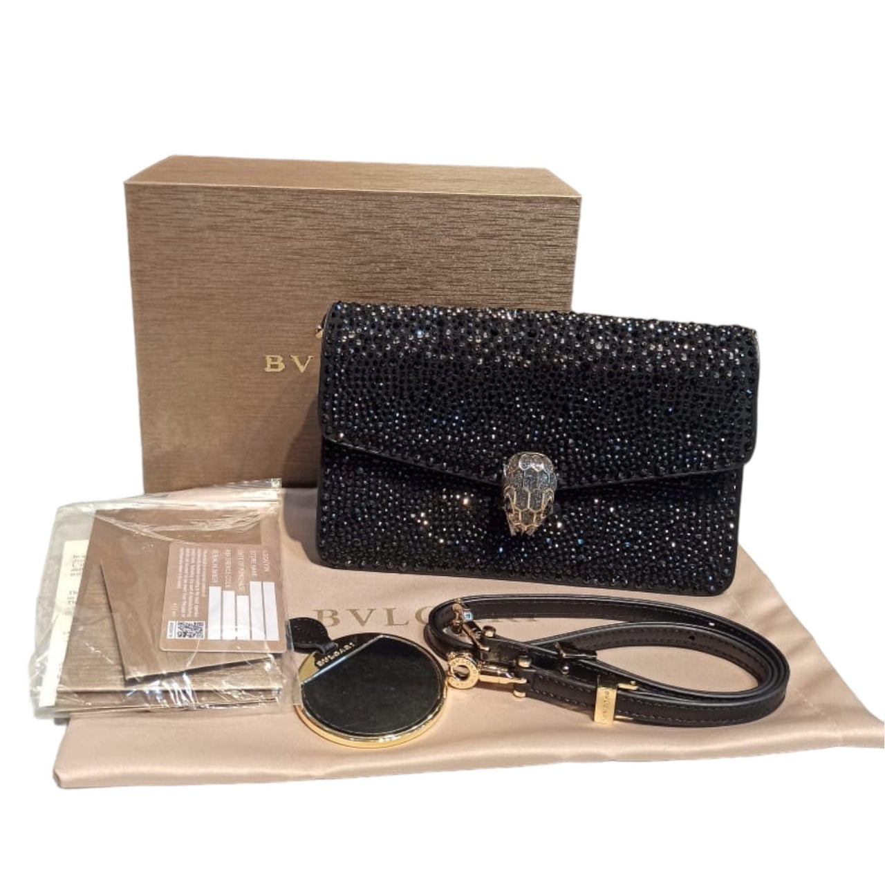 The Bag Couture Handbags, Wallets & Cases BVLGARI Serpenti Forever Mini Shoulder Bag Balack