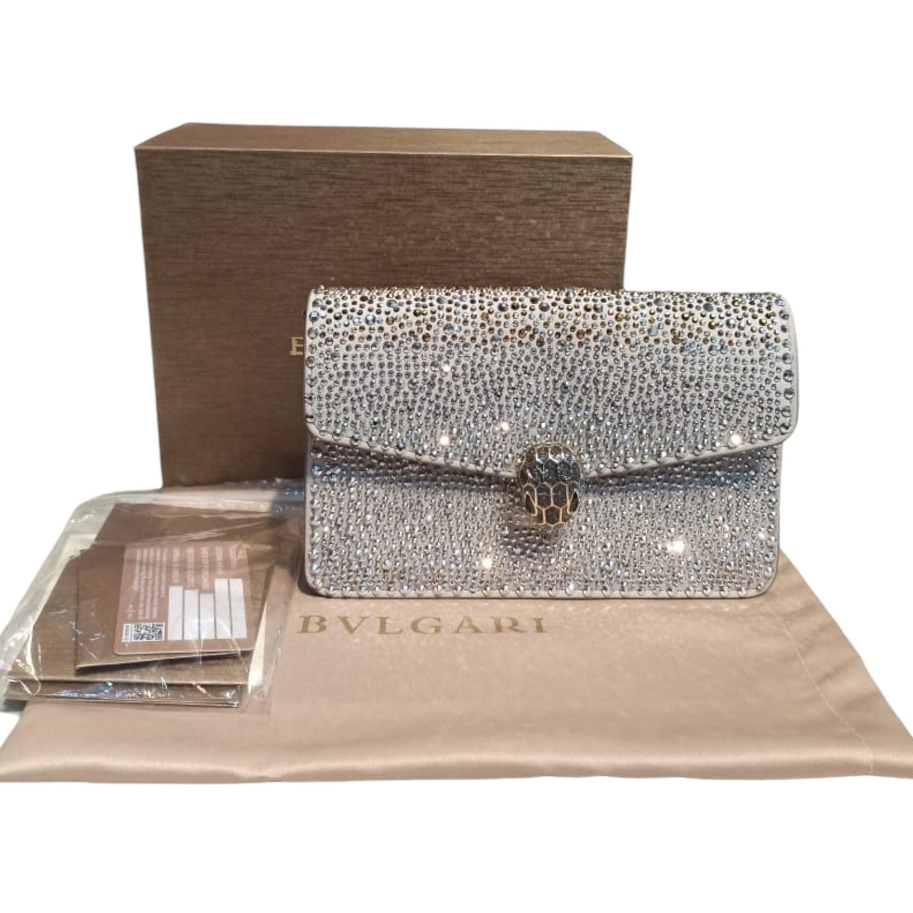 The Bag Couture Handbags, Wallets & Cases BVLGARI Serpenti Forever Mini Shoulder Bag Silver