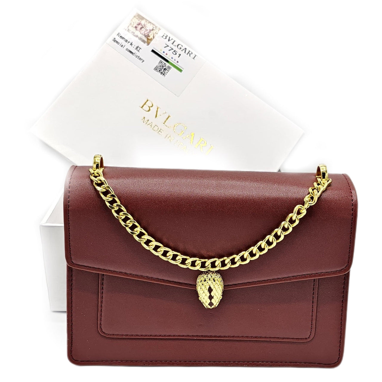 The Bag Couture Handbags, Wallets & Cases BVLGARI Serpenti Forever Shoulder / Crossbody Bag Maroon