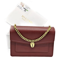 Thumbnail for The Bag Couture Handbags, Wallets & Cases BVLGARI Serpenti Forever Shoulder / Crossbody Bag Maroon