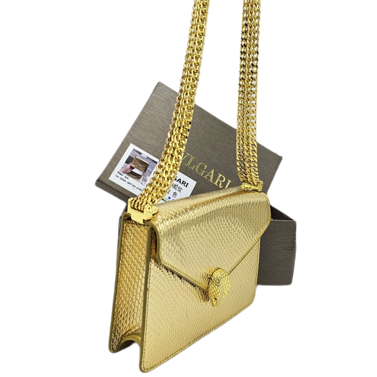 The Bag Couture Handbags, Wallets & Cases BVLGARI Serpenti Forever Small Shoulder Bag Gold