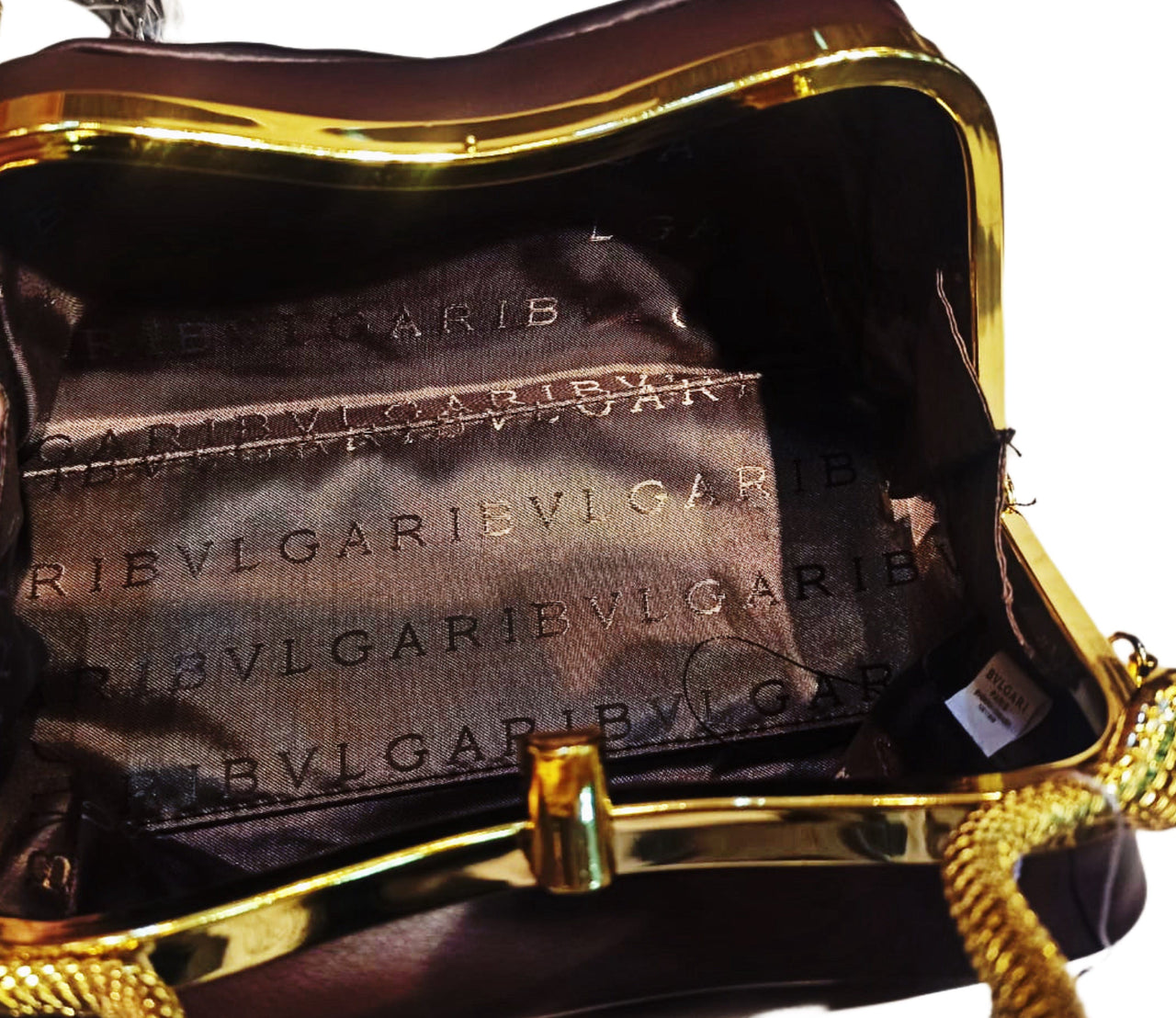 The Bag Couture Handbags, Wallets & Cases BVLGARI Serpentine Top Handle Handag Dark Brown