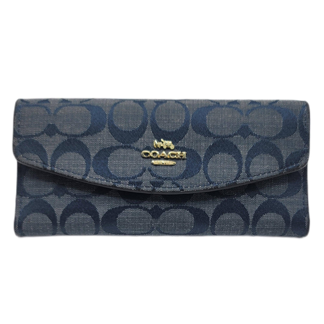 The Bag Couture Luggage & Bags Coach 3 Fold Wallet Classic Denim