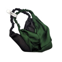 Thumbnail for ELORA by M Headband & Scrunchy Emerald/Black Silk Headband Set