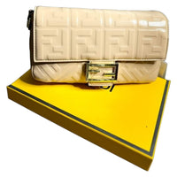 Thumbnail for The Bag Couture Handbags, Wallets & Cases FENDI Mini Baguette Continental Wallet With Chain Beige