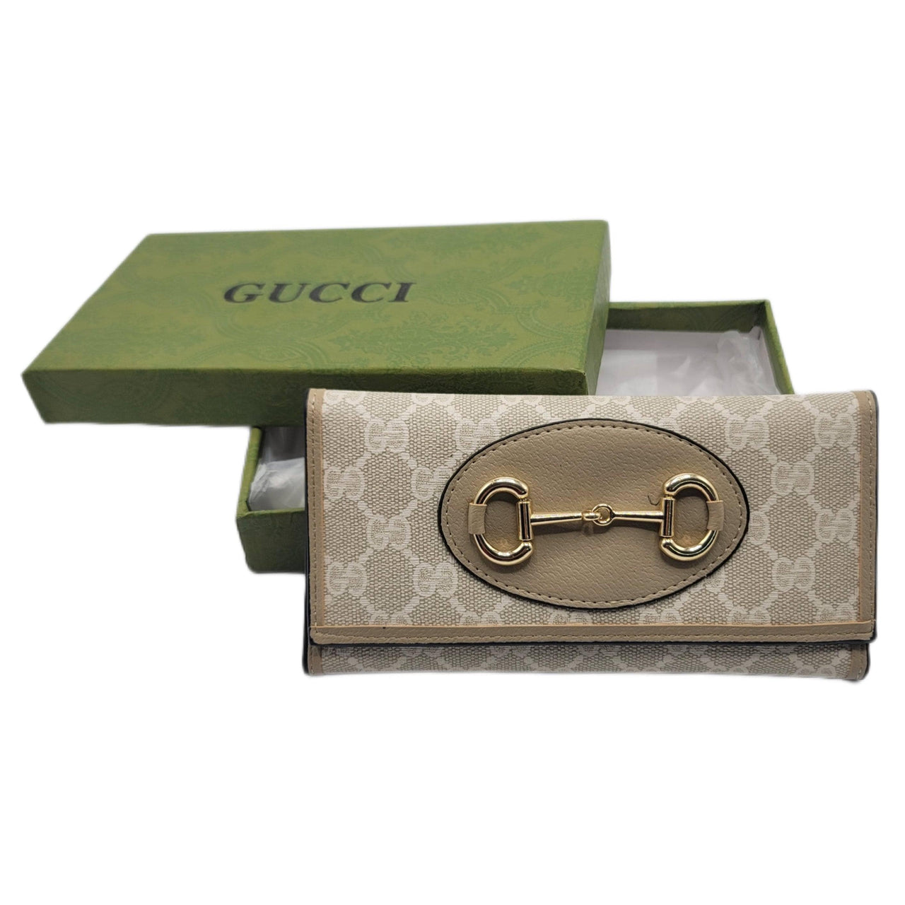 The Bag Couture Luggage & Bags Gucci 3 Fold Wallet Classic Cuffs Beige