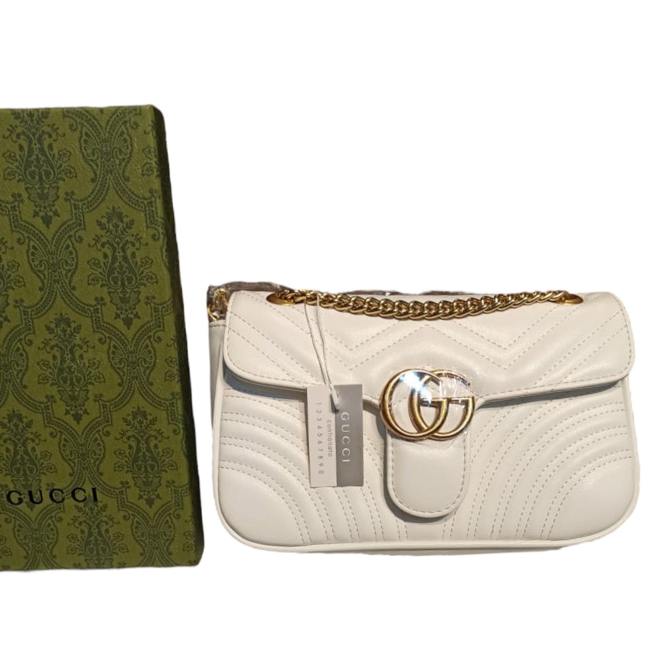 The Bag Couture Handbags, Wallets & Cases Gucci GG Petrol White Marmont Shoulder Bag