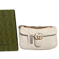 Thumbnail for The Bag Couture Handbags, Wallets & Cases Gucci GG Petrol White Marmont Shoulder Bag