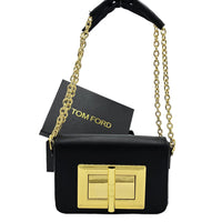 Thumbnail for The Bag Couture Handbags, Wallets & Cases TOM FORD Natalia Leather Medium Shoulder Bag Black