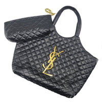 Thumbnail for The Bag Couture Handbags, Wallets & Cases YSL iCare Quilted Tote Bag Black/White/Beige