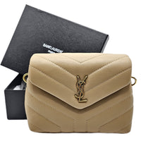 Thumbnail for The Bag Couture Handbags, Wallets & Cases YSL Loulou Toy Quilted Shoulder / Crossbody Bag Dark Beige