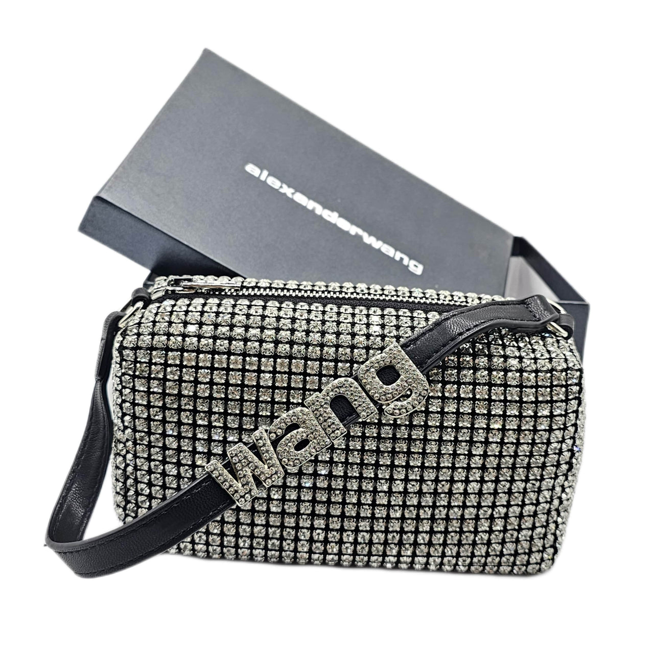 The Bag Couture Handbags, Wallets & Cases Alexander Wang Heiress Pouch in Crystal Mesh Crossbody / Handbag