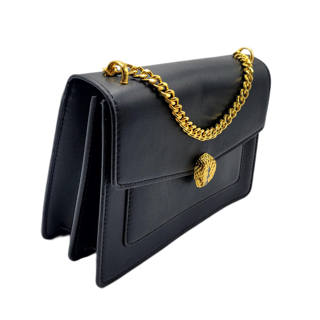 The Bag Couture Handbags, Wallets & Cases BVLGARI Serpenti Forever Shoulder / Crossbody Bag Black