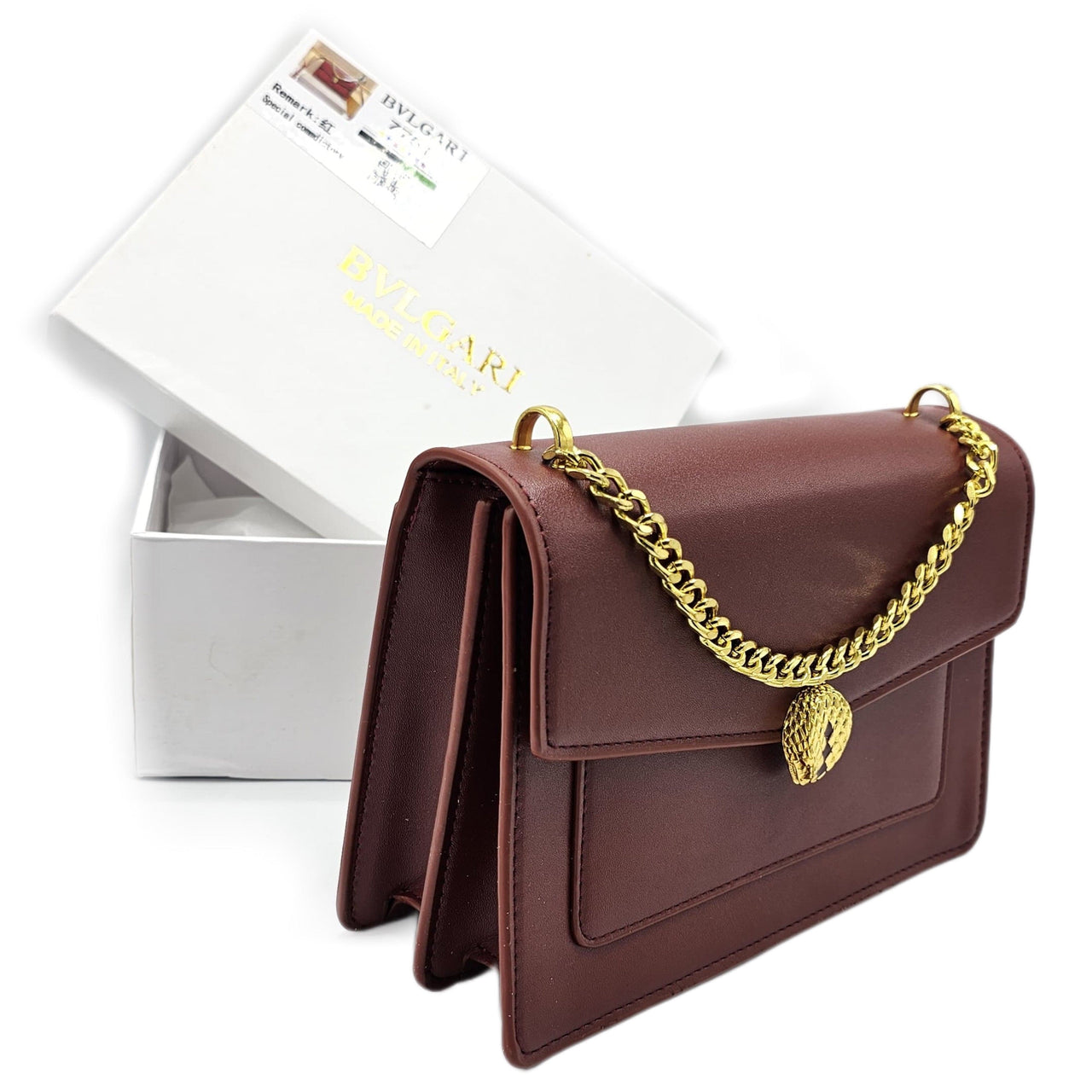 The Bag Couture Handbags, Wallets & Cases BVLGARI Serpenti Forever Shoulder / Crossbody Bag Maroon