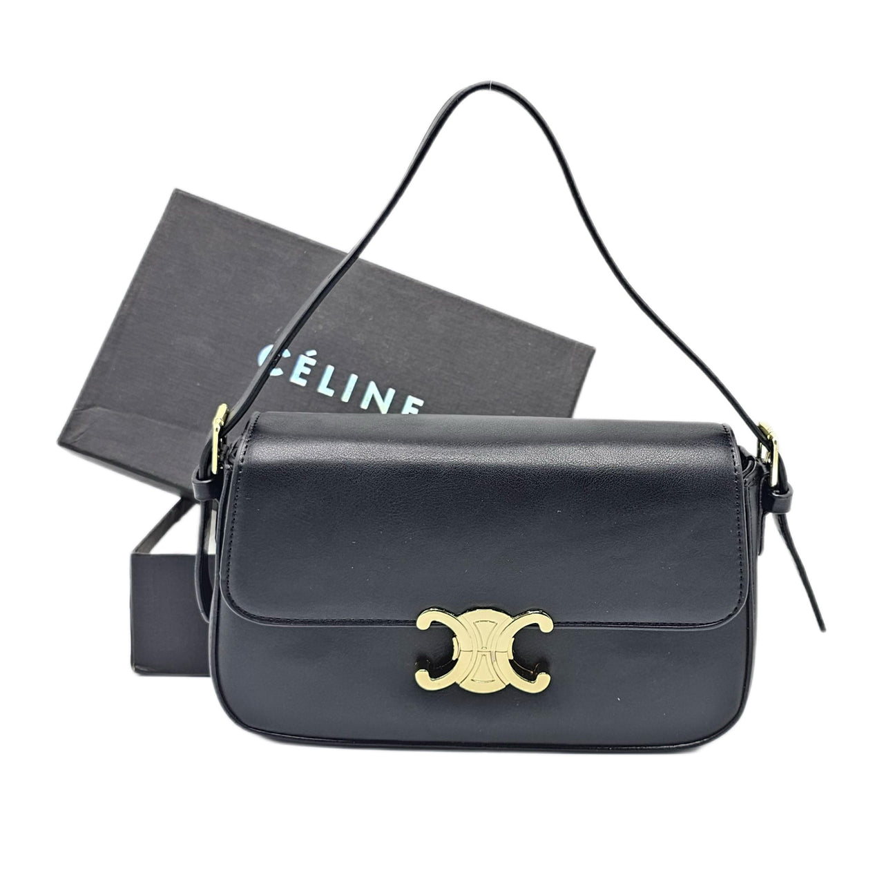 The Bag Couture Handbags, Wallets & Cases Celine Triomphe Shoulder / Crossbody Bag Black