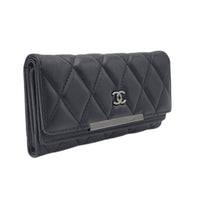 Thumbnail for The Bag Couture Luggage & Bags Black Chanel 3 Fold Wallet Black & Beige