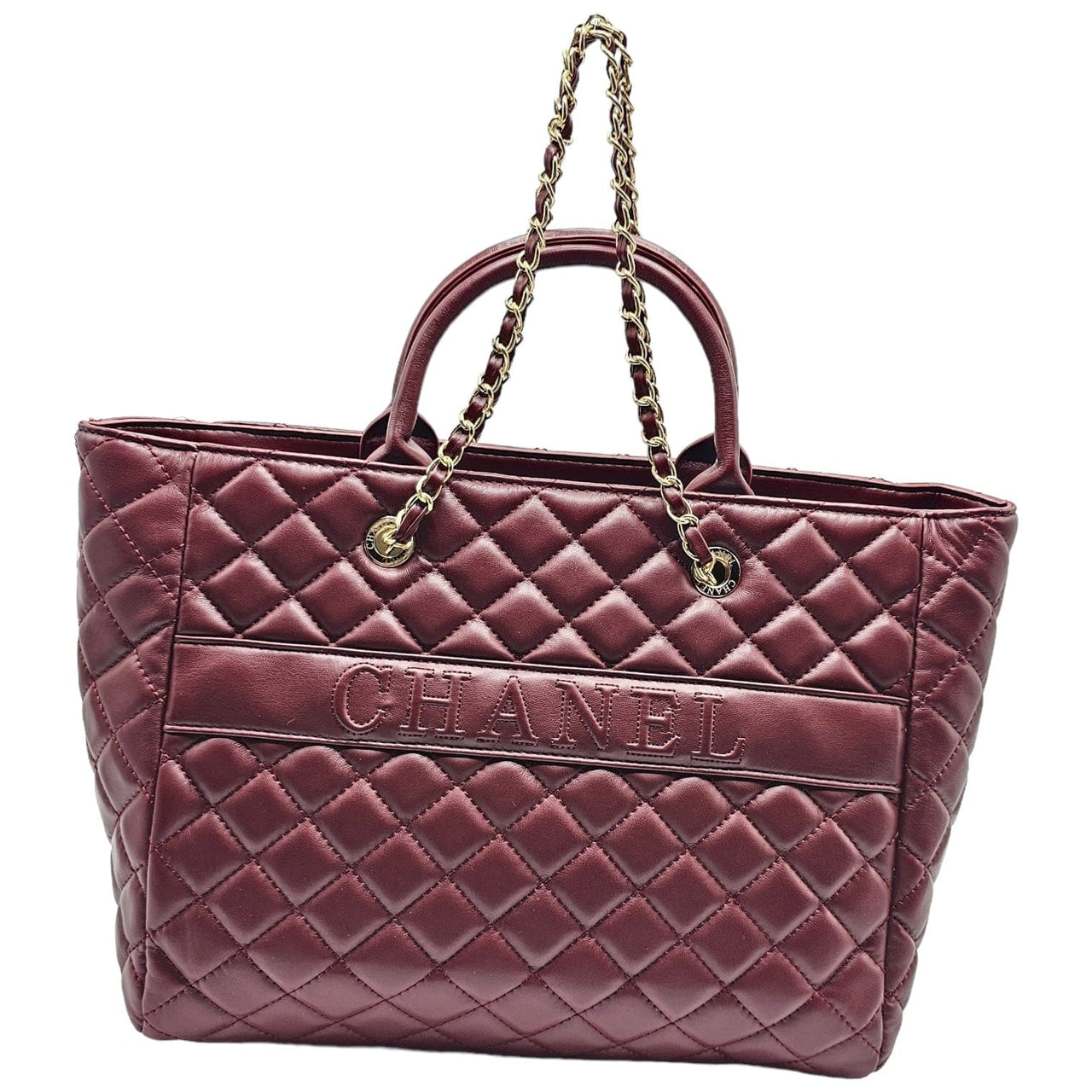 The Bag Couture Handbags, Wallets & Cases Chanel Bordeaux Quilted CC Charm Shoulder Bag Maroon
