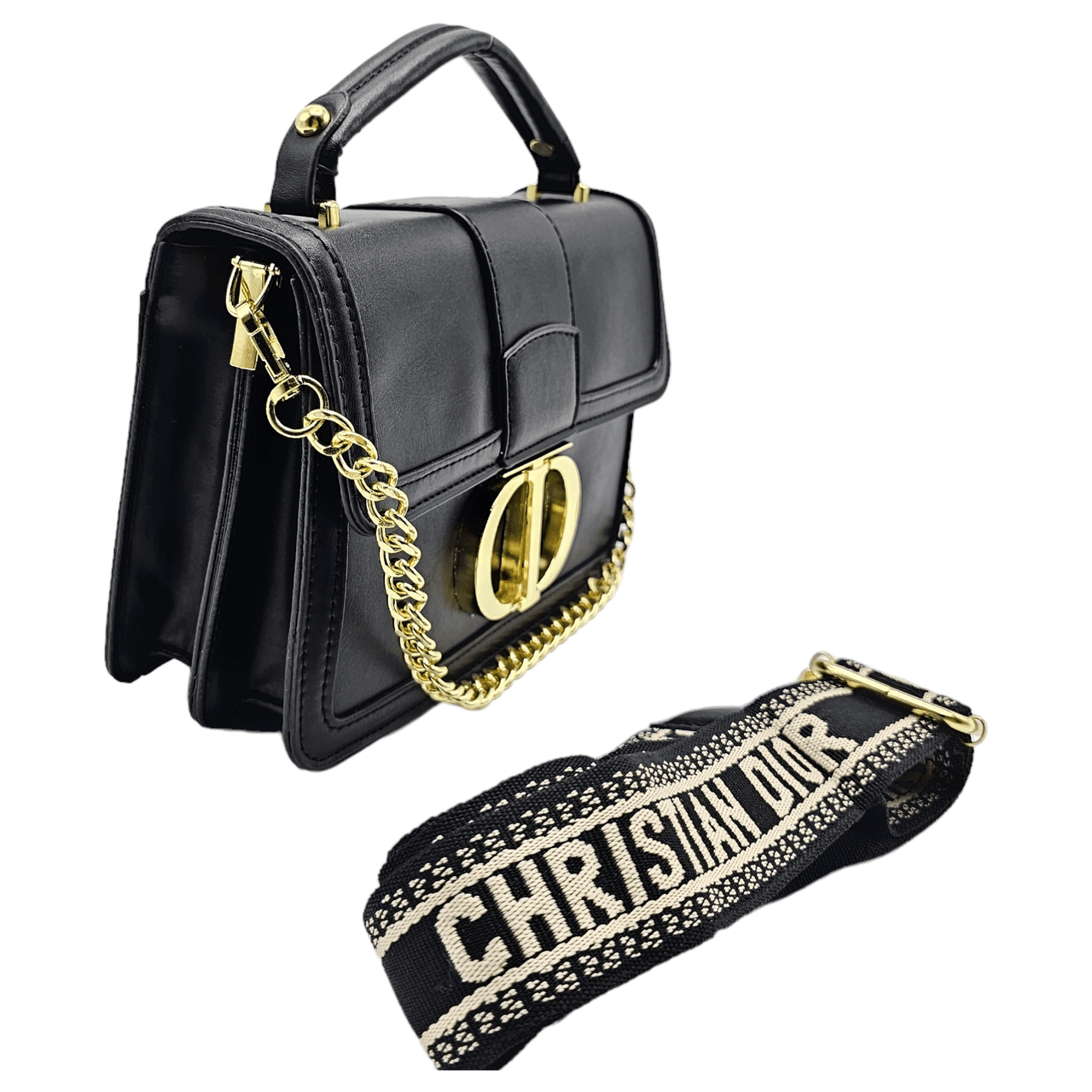 The Bag Couture Handbags, Wallets & Cases Christian Dior 30 Montaigne East-West Shoulder Bag Black
