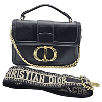 Thumbnail for The Bag Couture Handbags, Wallets & Cases Christian Dior 30 Montaigne East-West Shoulder Bag Black