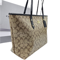 Thumbnail for The Bag Couture Handbags, Wallets & Cases Coach Signature Town Tote Classic Beige