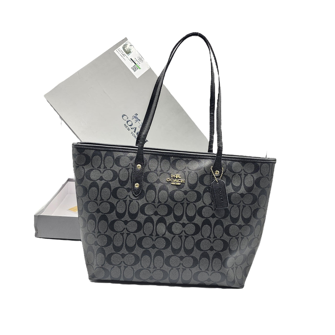 The Bag Couture Handbags, Wallets & Cases Coach Signature Town Tote Classic Grey