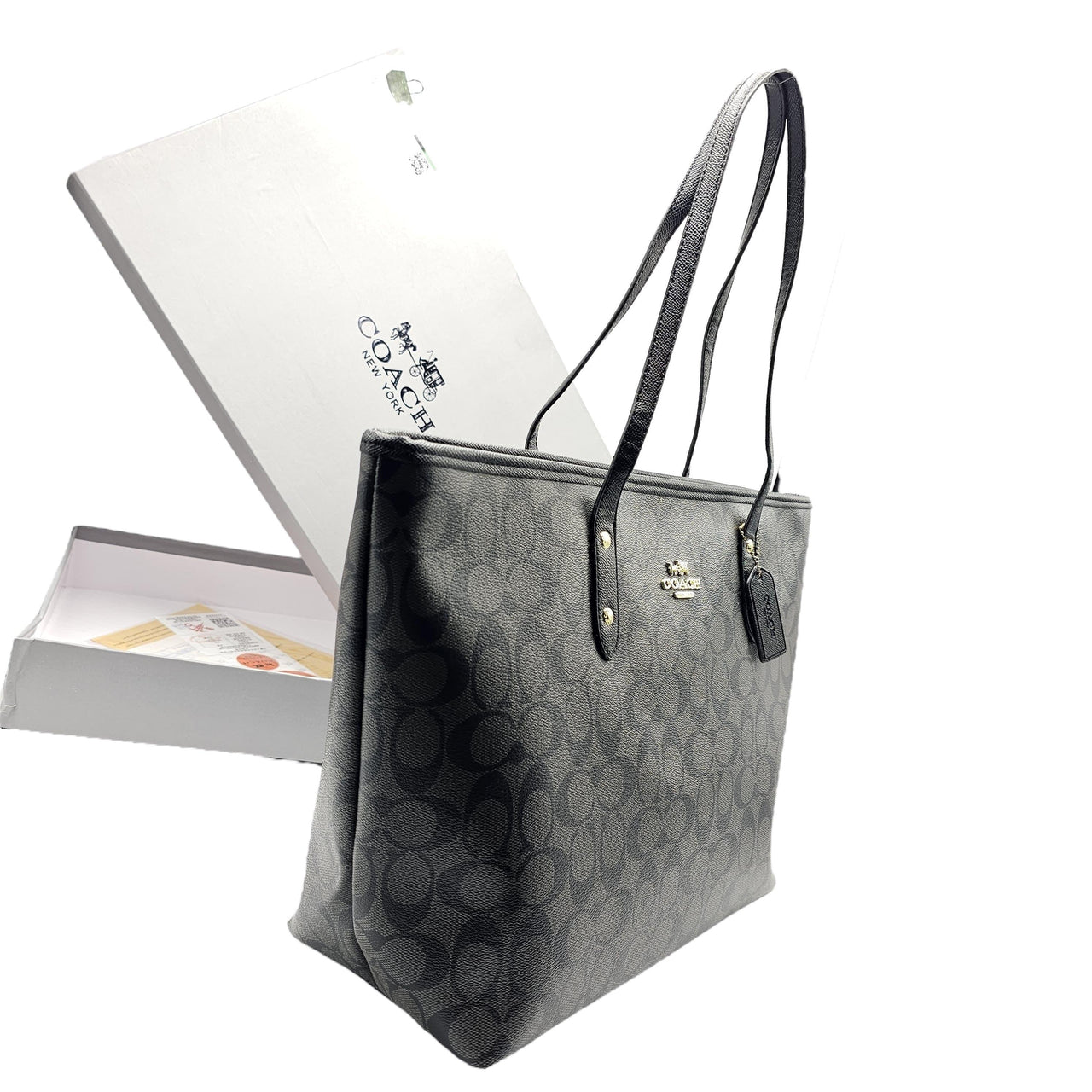 Coach Signature Town Tote Bag Classic Grey - EBM | TBC elorabym.com {{ shop.shopifyCountryName }} - Discounted Prices - Online Store - Best Quality In Pakistan - Sale -Cash On Delivery - Online Payment - Bank Transfer Facility - Shipping Worldwide - Sleepwear - Loungewear - Nighties - Crossbody - Handbag