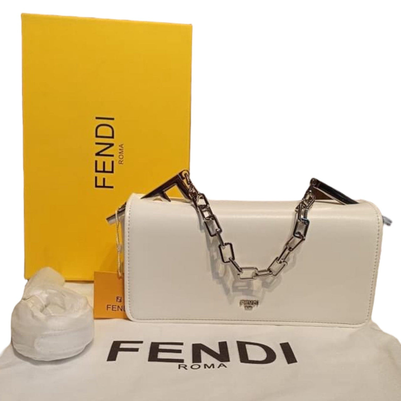 The Bag Couture Handbags, Wallets & Cases FENDI First Sight Mini Handbag White