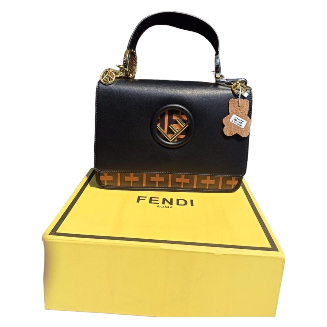 The Bag Couture Handbags, Wallets & Cases FENDI Kan I F Shoulder Bag Black Cross