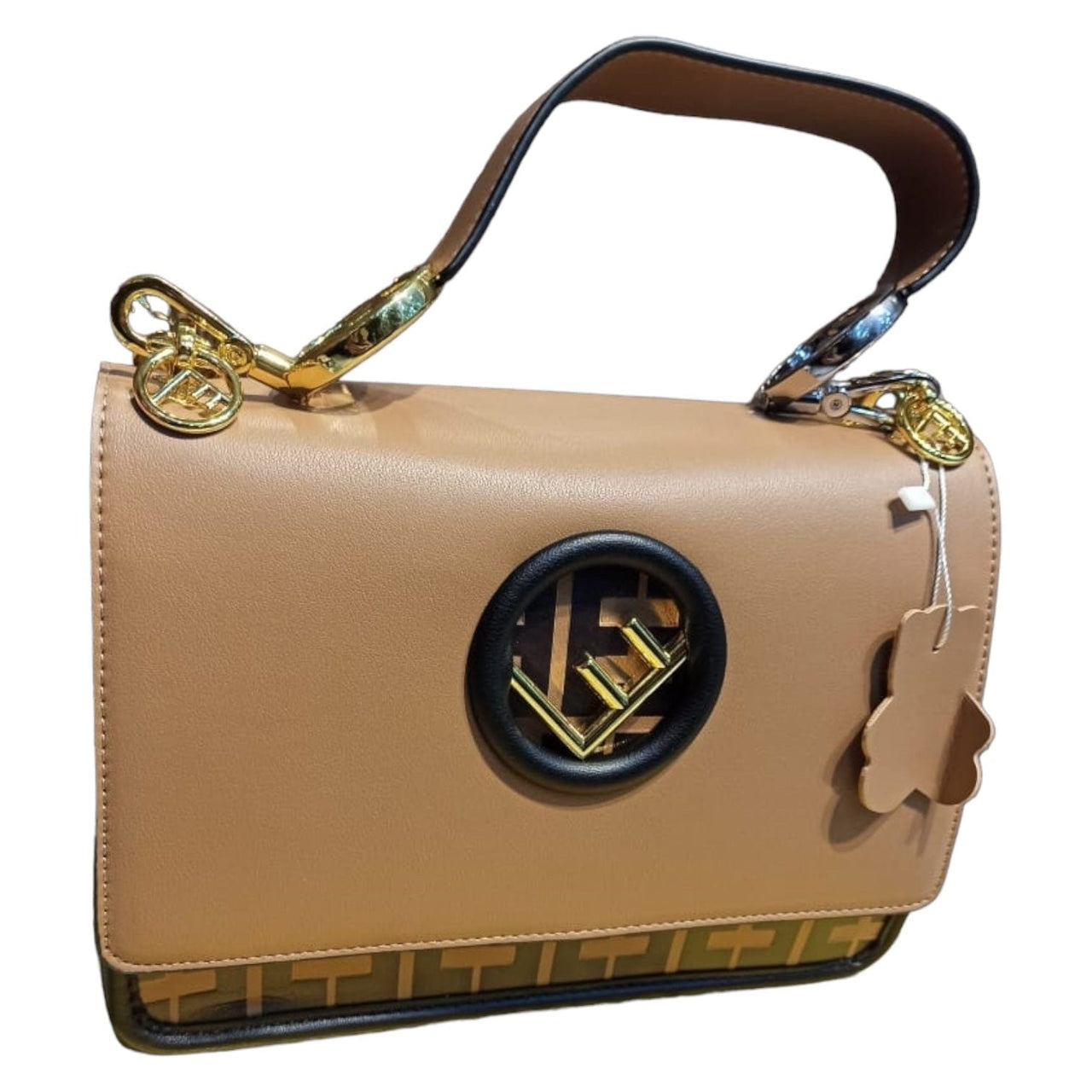 The Bag Couture Handbags, Wallets & Cases FENDI Kan I F Shoulder Bag Camel Cross