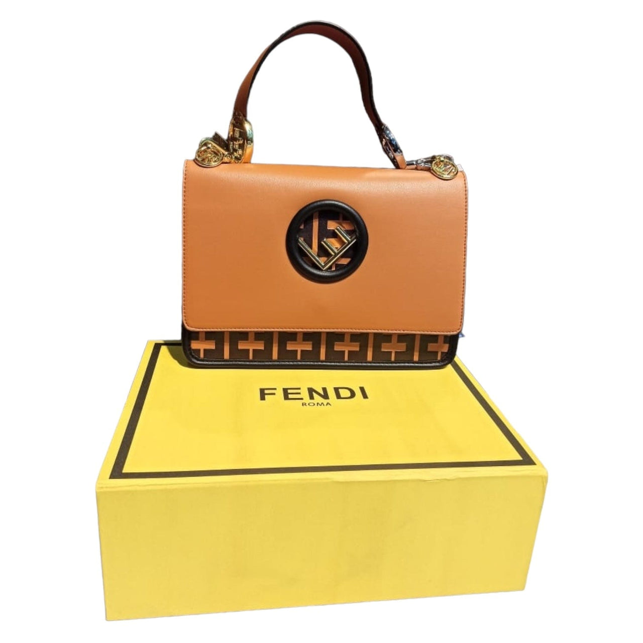 The Bag Couture Handbags, Wallets & Cases FENDI Kan I F Shoulder Bag Light Tan Cross