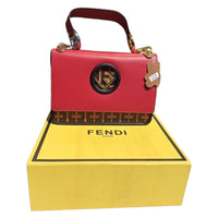 Thumbnail for The Bag Couture Handbags, Wallets & Cases FENDI Kan I F Shoulder Bag Red Cross