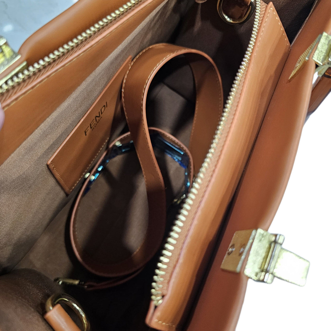 The Bag Couture Handbags, Wallets & Cases FENDI Sunshine Shopper Handbag Brown