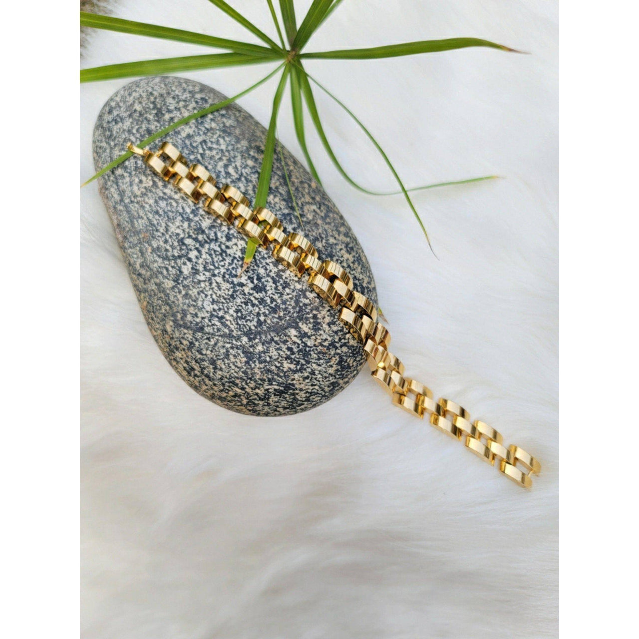 Elora by M Gold Chain Brass Bracelet