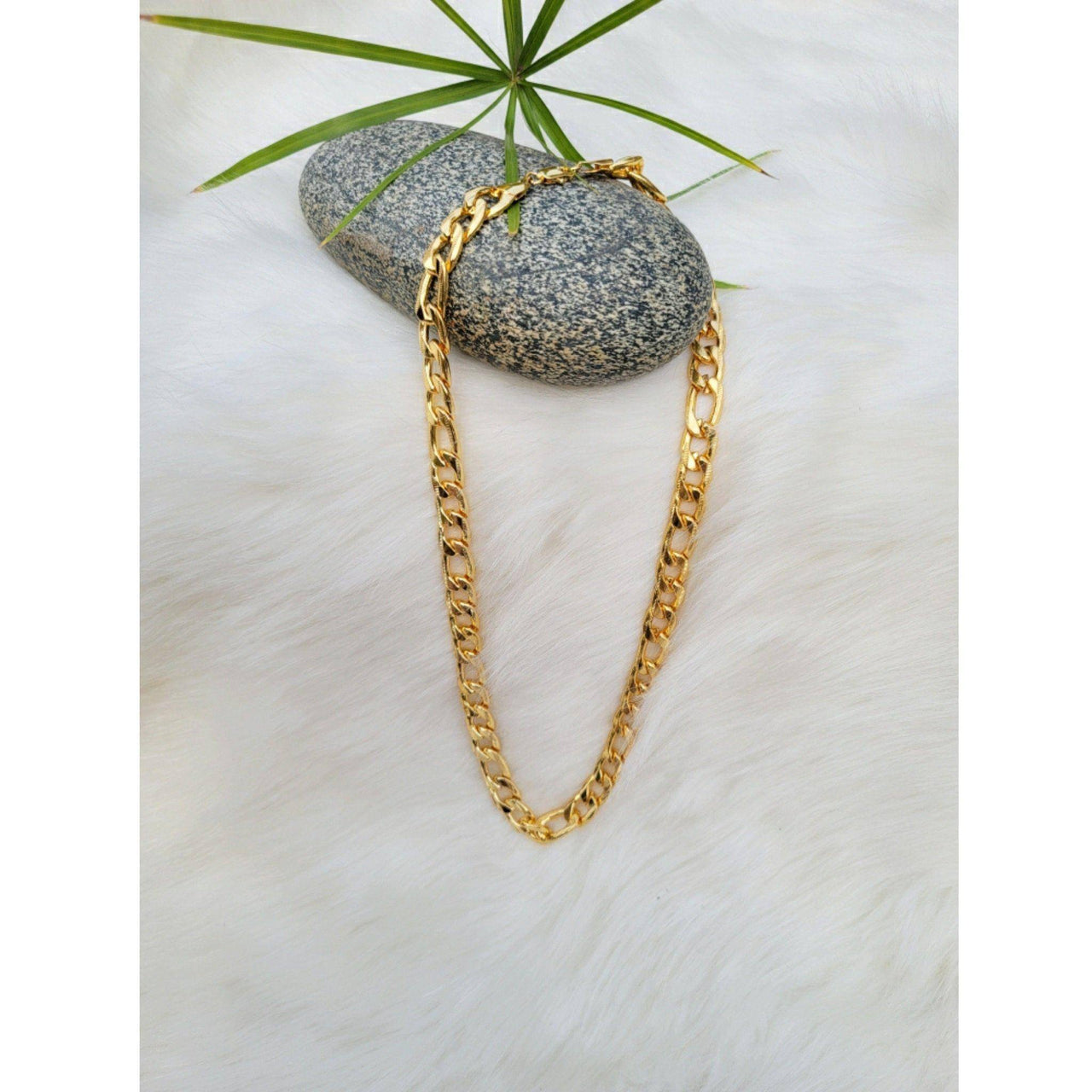 Elora by M Gold Chain Brass Necklace
