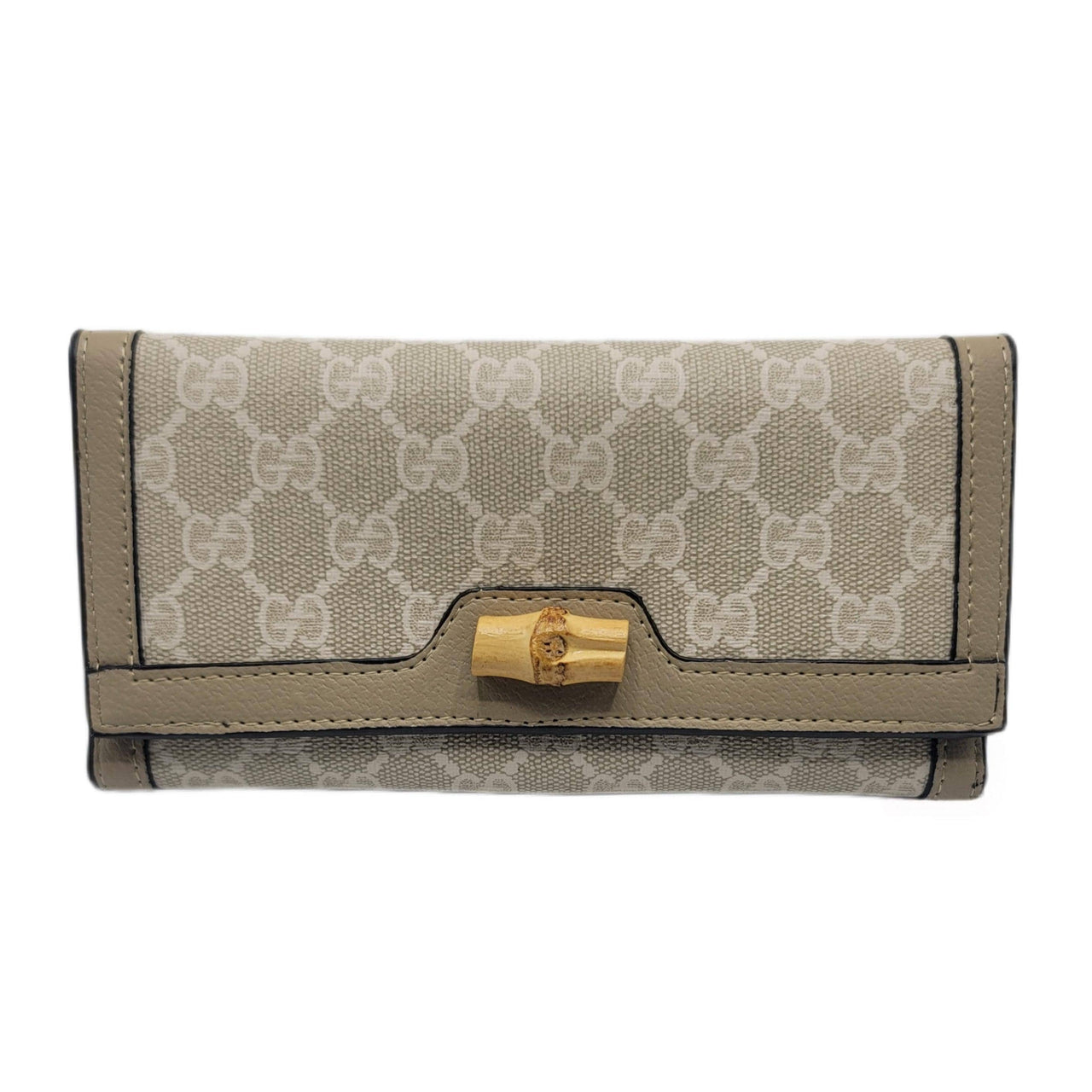 The Bag Couture Luggage & Bags Gucci 3 Fold Wallet Beige Bamboo