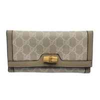 Thumbnail for The Bag Couture Luggage & Bags Gucci 3 Fold Wallet Beige Bamboo
