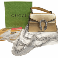 Thumbnail for Gucci Dionysus Mini Top Handle Crossbody Bag Gold - EBM | TBC elorabym.com {{ shop.shopifyCountryName }} - Discounted Prices - Online Store - Best Quality In Pakistan - Sale -Cash On Delivery - Online Payment - Bank Transfer Facility - Shipping Worldwide - Sleepwear - Loungewear - Nighties - Crossbody - Handbag