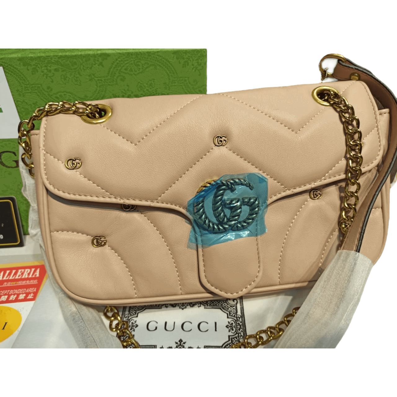 Gucci Double G Studs Mormont Shoulder Bag Beige - EBM | TBC elorabym.pk {{ shop.shopifyCountryName }} - Discounted Prices - Online Store - Best Quality In Pakistan - Sale -Cash On Delivery - Online Payment - Bank Transfer Facility - Shipping Worldwide - Sleepwear - Loungewear - Nighties - Crossbody - Handbag