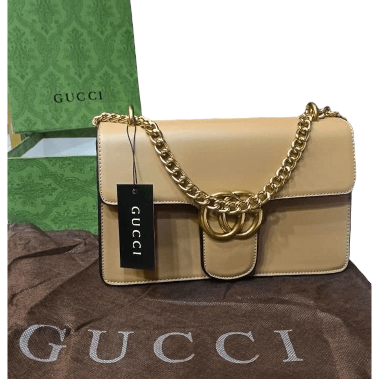 Gucci GG Marmont Chain Shoulder / Crossbody Bag Beige - EBM | TBC elorabym.pk {{ shop.shopifyCountryName }} - Discounted Prices - Online Store - Best Quality In Pakistan - Sale -Cash On Delivery - Online Payment - Bank Transfer Facility - Shipping Worldwide - Sleepwear - Loungewear - Nighties - Crossbody - Handbag