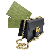 Thumbnail for The Bag Couture Handbags, Wallets & Cases Gucci GG Marmont Chain Shoulder / Crossbody Bag Black