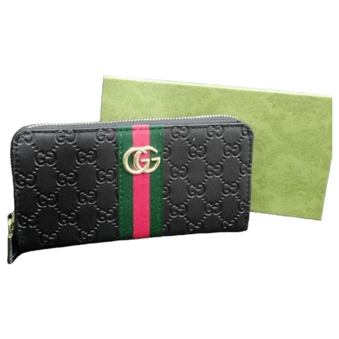 The Bag Couture Luggage & Bags Gucci Zip Wallet Classic Embossed Black