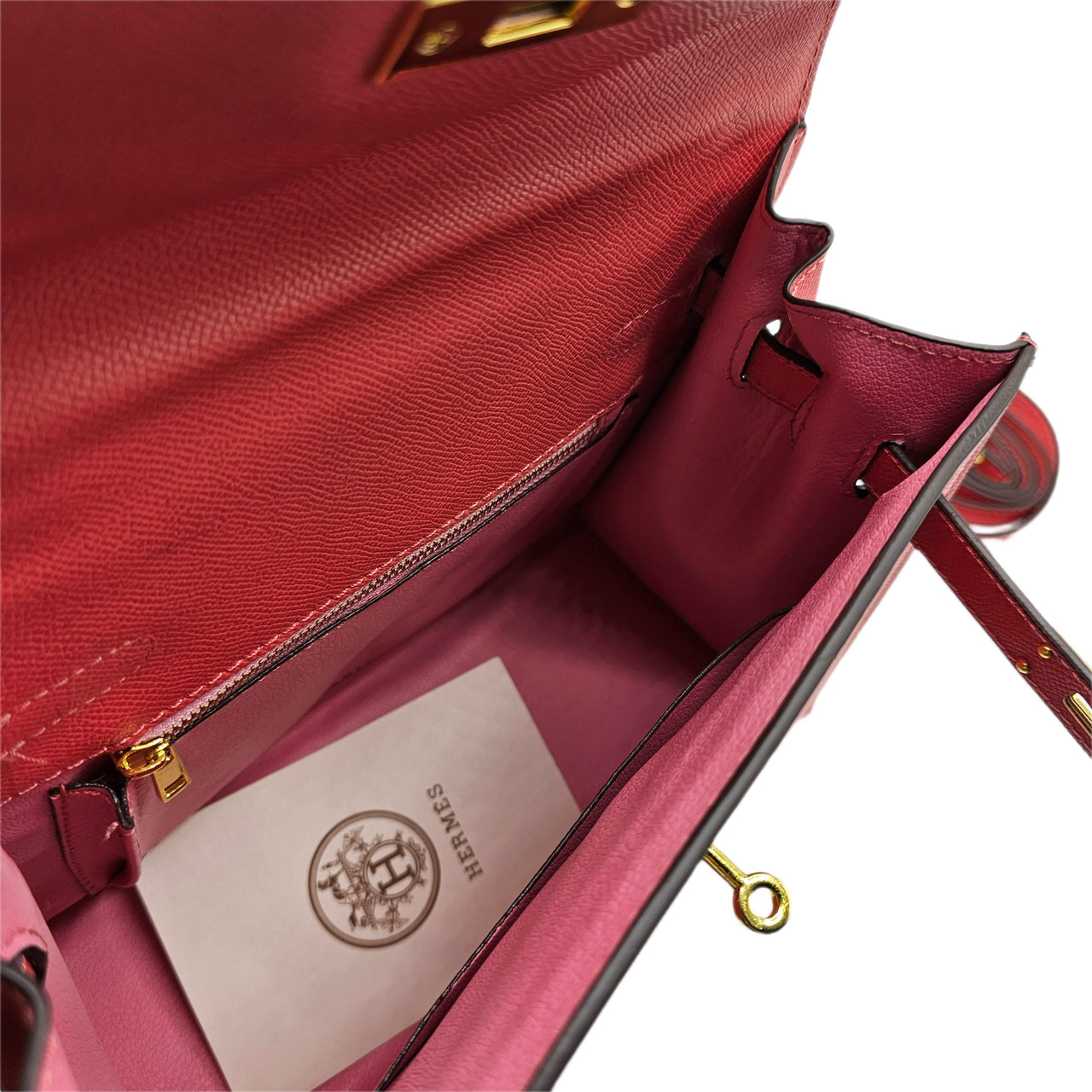 The Bag Couture Handbags, Wallets & Cases HERMĒS Togo Kelly Retourne 28 Shoulder / Crossbody Bag Candy Pink