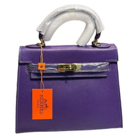 Thumbnail for The Bag Couture Handbags, Wallets & Cases HERMĒS Togo Kelly Retourne 28 Shoulder / Crossbody Bag Violet