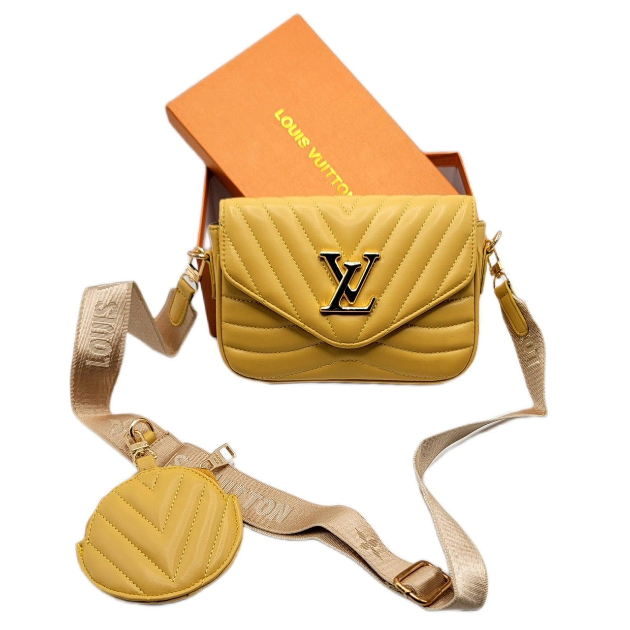 The Bag Couture Handbags, Wallets & Cases LV Waves Crossbody Bag Yellow