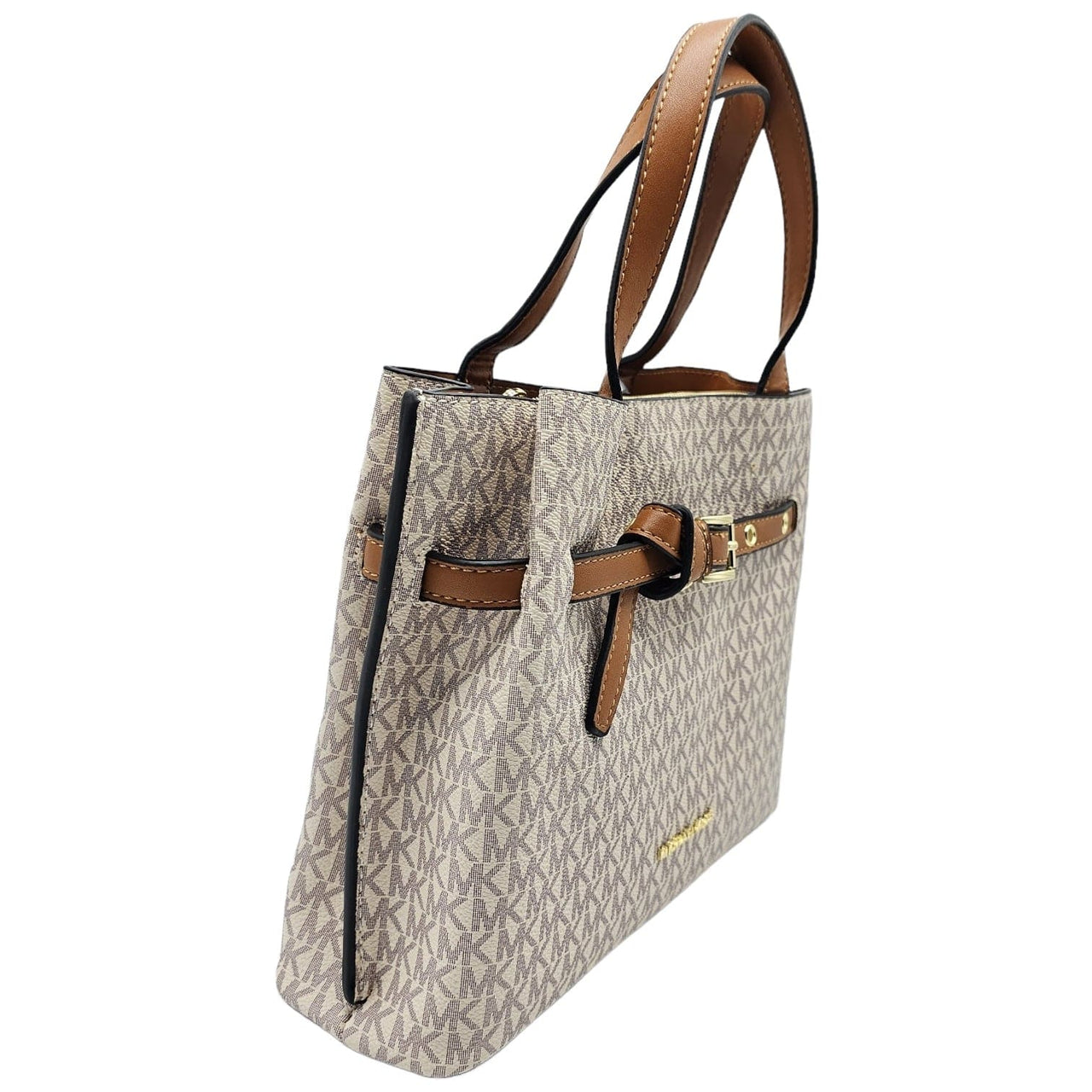 The Bag Couture Handbags, Wallets & Cases Michael Kors Emilia Small Logo Satchel Crossbody/Handbag Beige