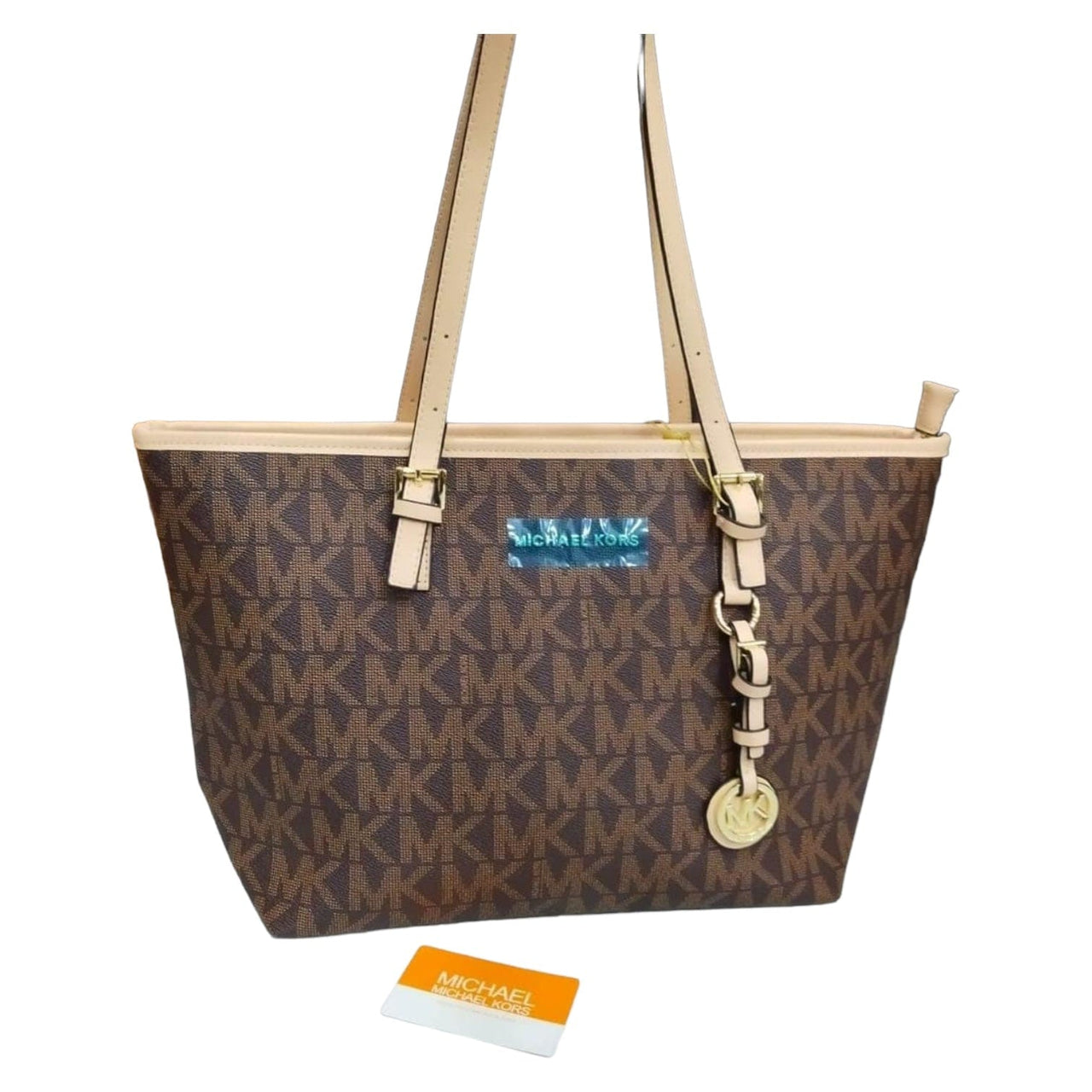 The Bag Couture Handbags, Wallets & Cases MK Jet Set Signature Logo Tote Bag Brown