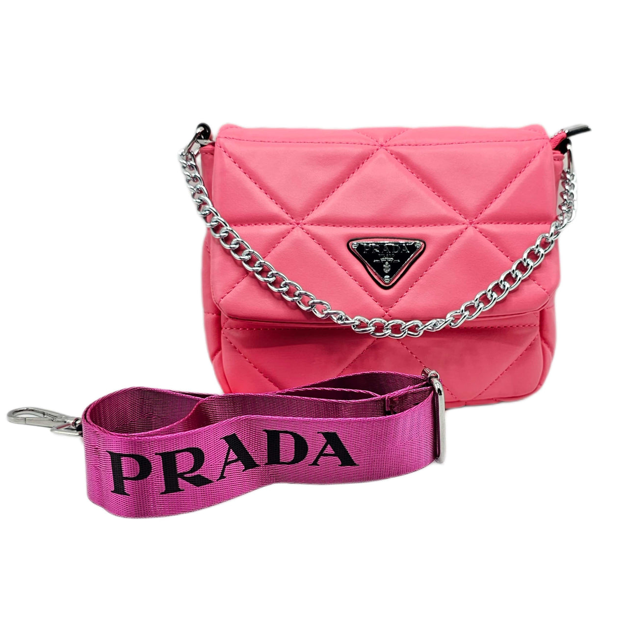 The Bag Couture Handbags, Wallets & Cases PRADA Crossbody Bag Quilted Candy Pink