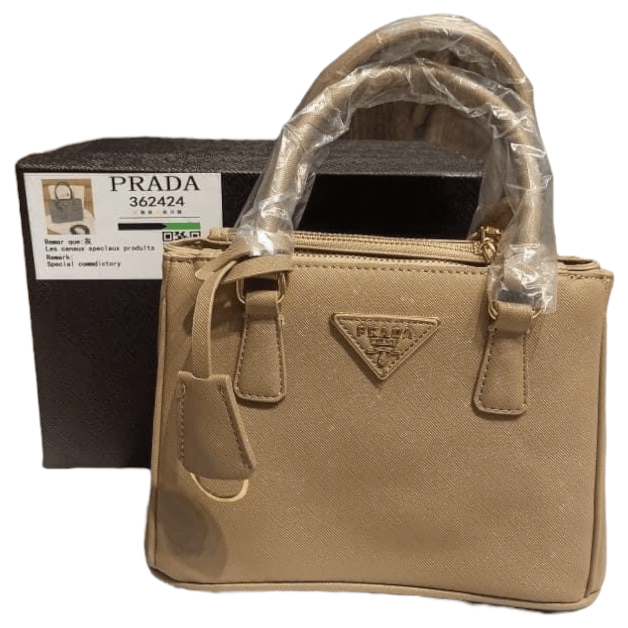 The Bag Couture Handbags, Wallets & Cases PRADA Galleria Luxe Du Jour Small Safiano Handbag Beige