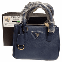 Thumbnail for PRADA Galleria Luxe Du Jour Small Safiano Handbag Blue - EBM | TBC elorabym.com {{ shop.shopifyCountryName }} - Discounted Prices - Online Store - Best Nightsuits in Pakistan - Sale -Cash On Delivery - Online Payment - Bank Transfer - Shipping Worldwide - Sleepwear - Nighties - Crossbody - Handbag - Nightsuit - Nigh Suit - Nightwear - Sunglasses - Bags - Wallets